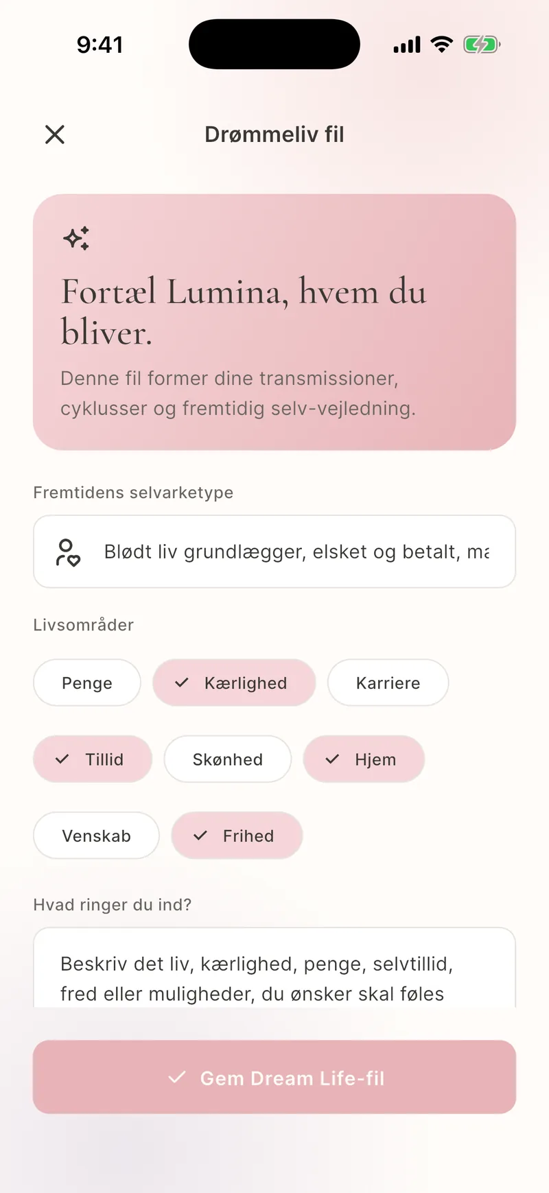 Gemt Drømme- og dagbogshistorik