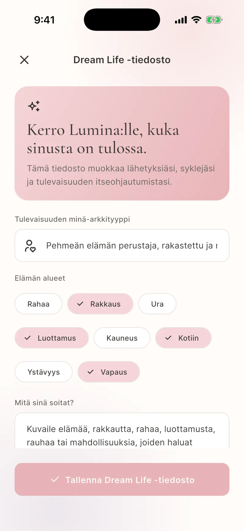 Tallennettu Uni- ja päiväkirjahistoria