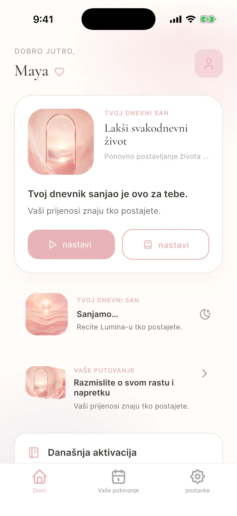 Personalizirani Dnevni Snovi