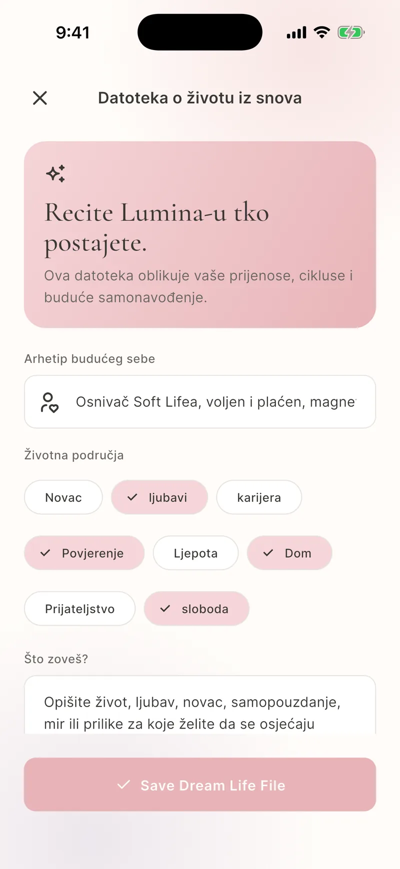 Spremljena povijest Snova i dnevnika