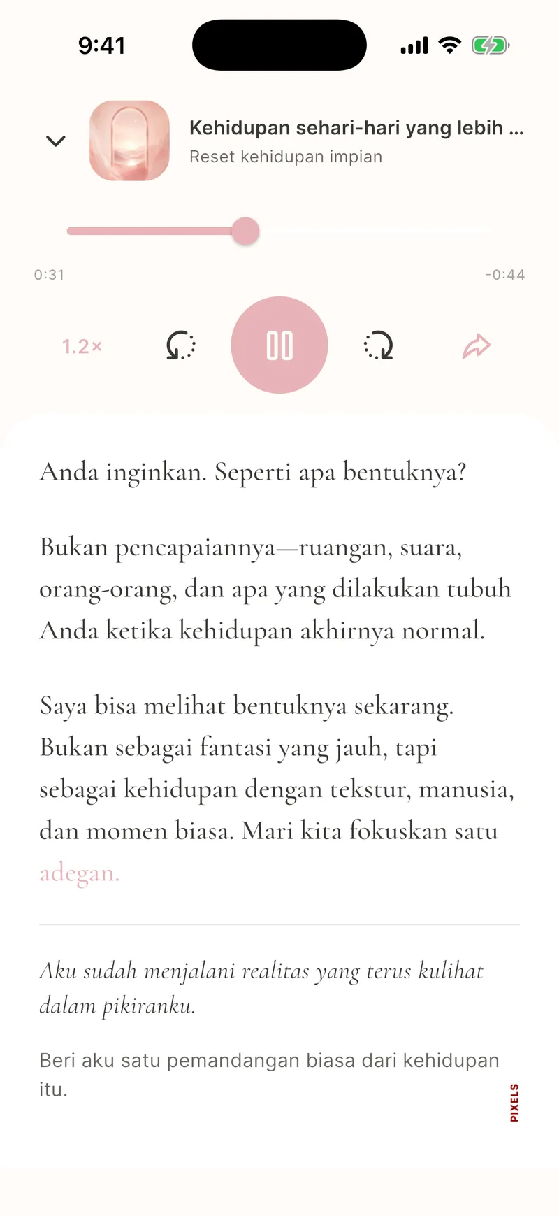 Suara imersif dan baca bersama