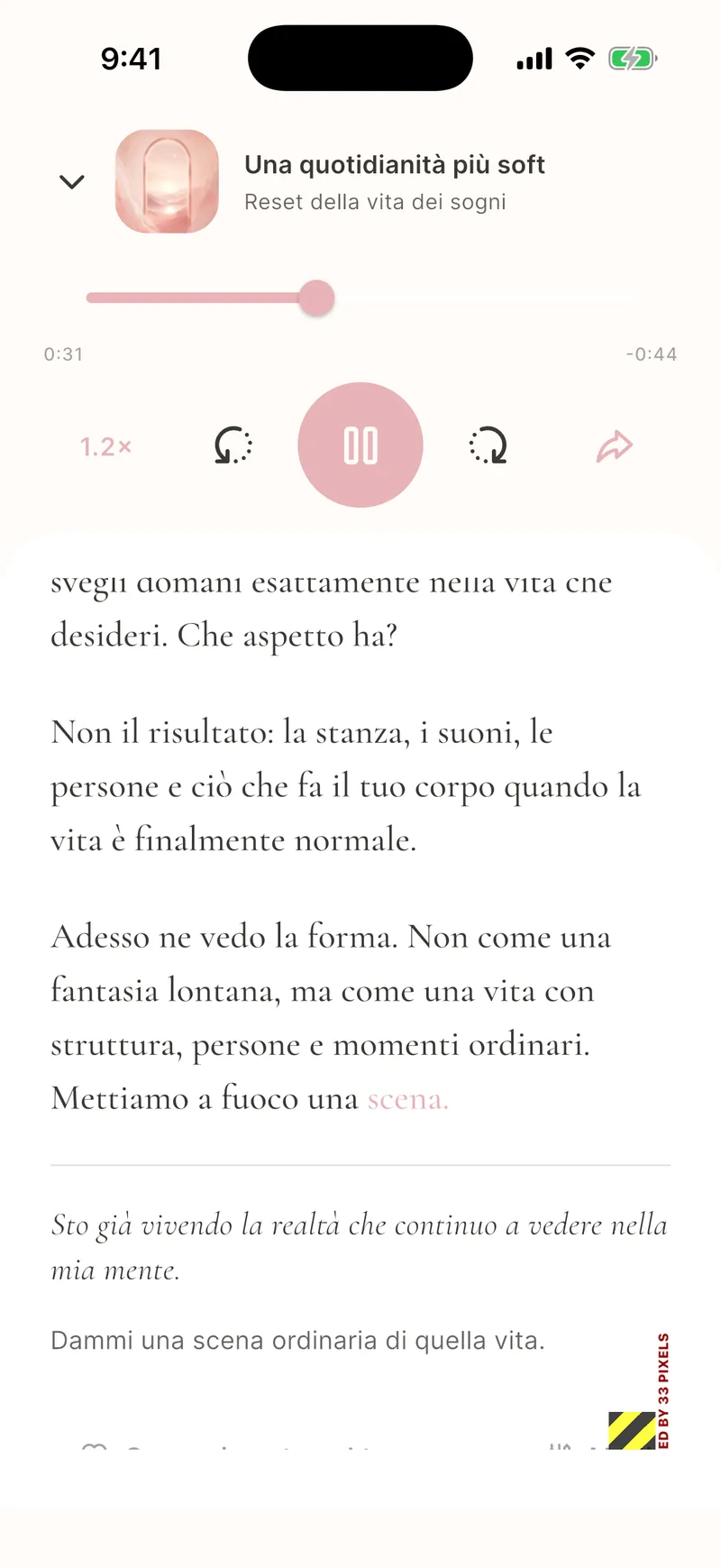 Voce immersiva e lettura sincronizzata