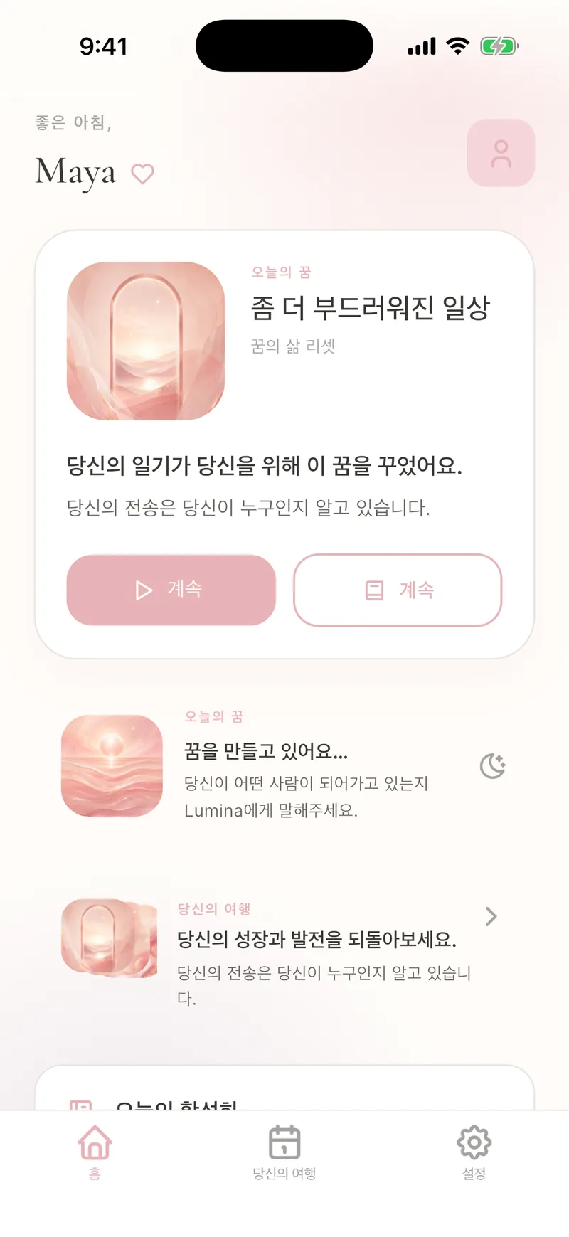 맞춤형 데일리 드림