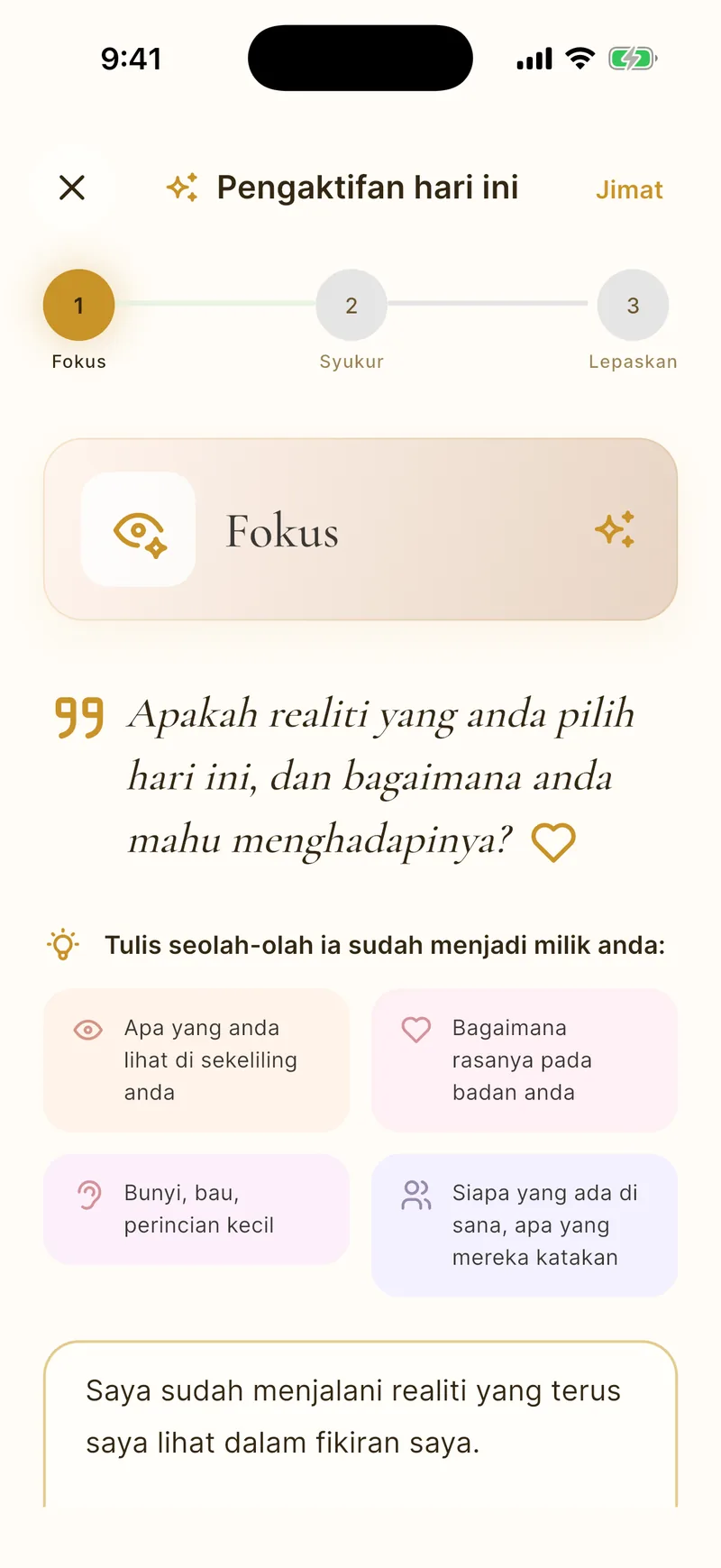 Jurnal manifestasi tiga langkah