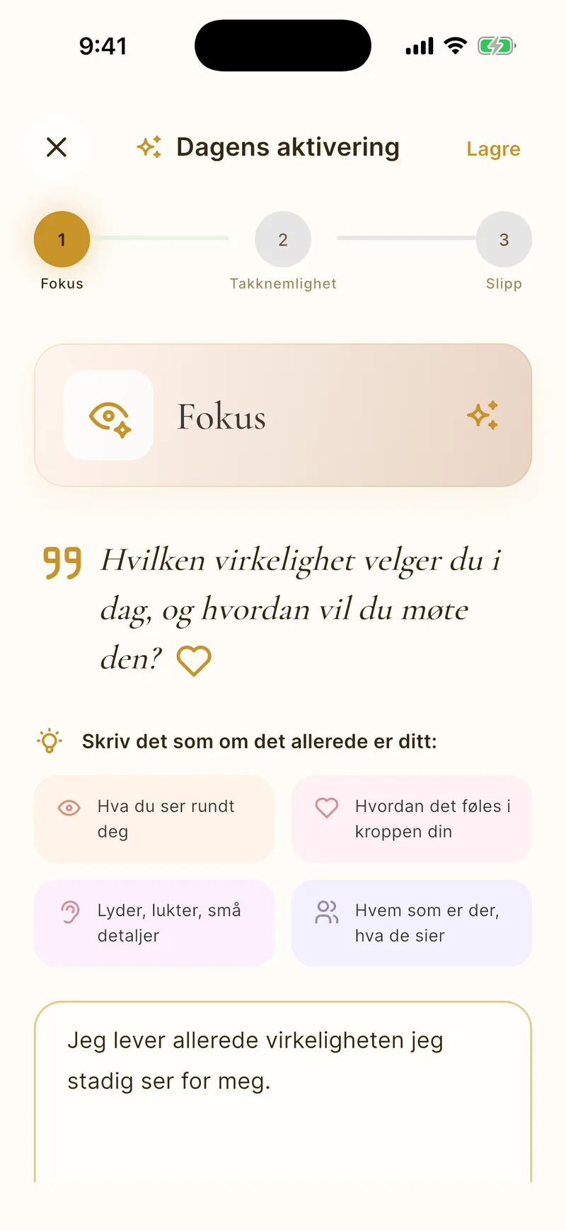 Tretrinns manifestasjonsdagbok