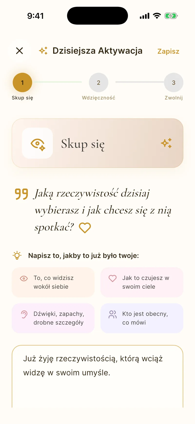 Trzystopniowy dziennik manifestacji