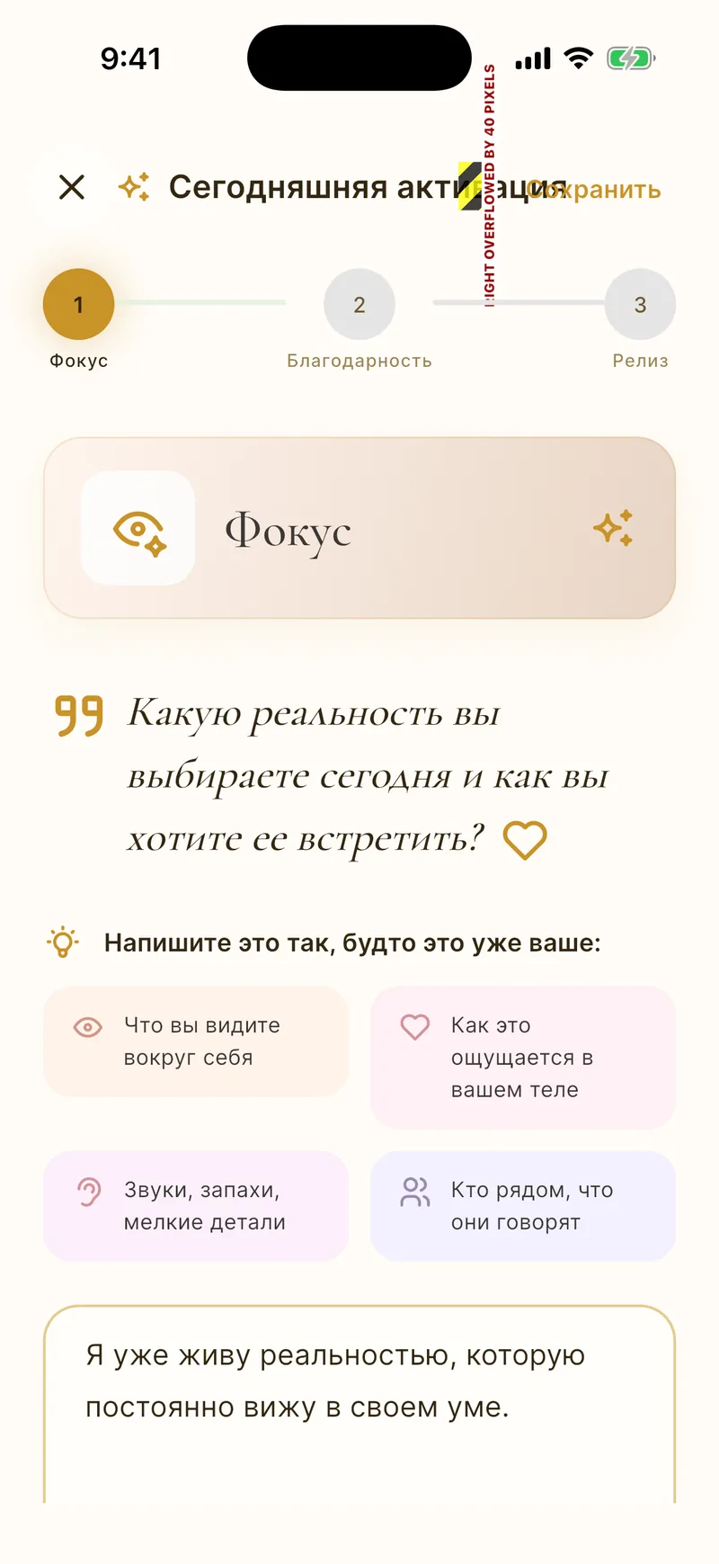 Трёхшаговый дневник манифестации