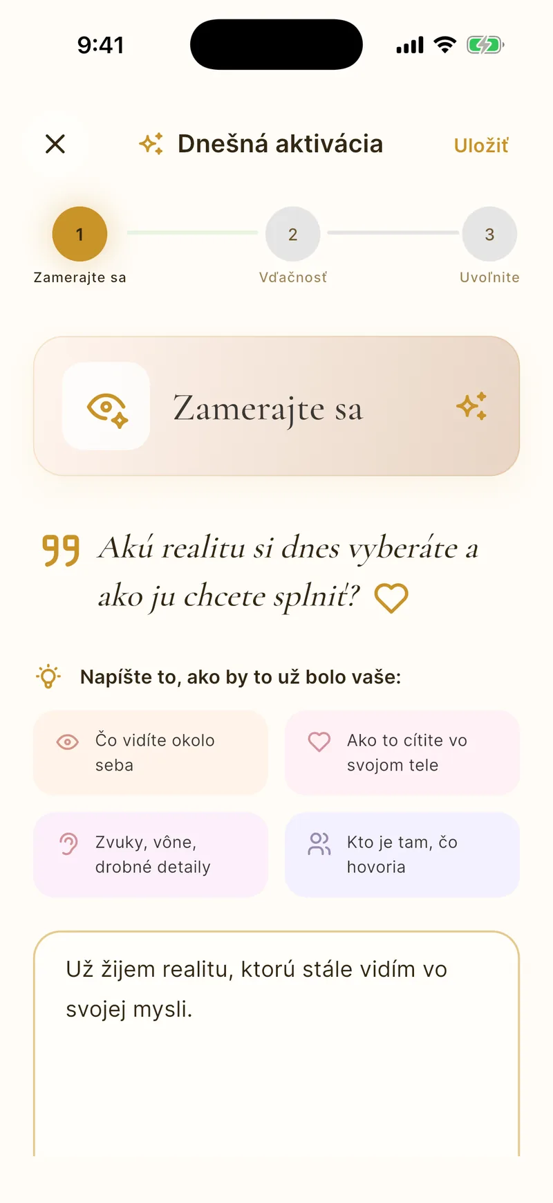 Trojkrokový manifestačný denník