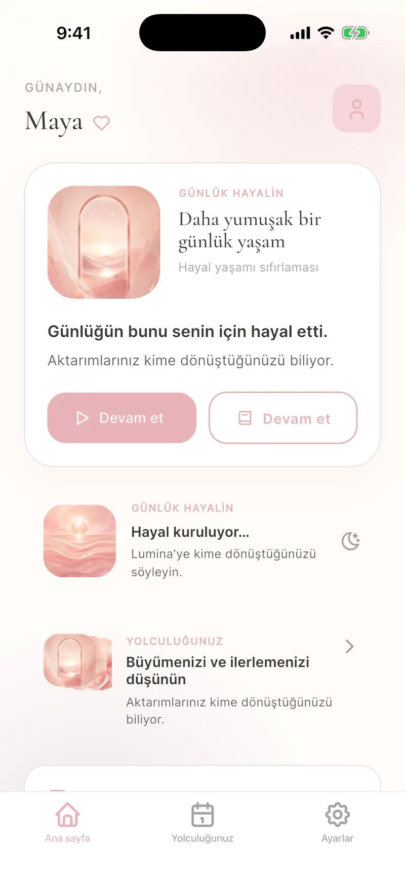 Kişisel Günlük Rüyalar