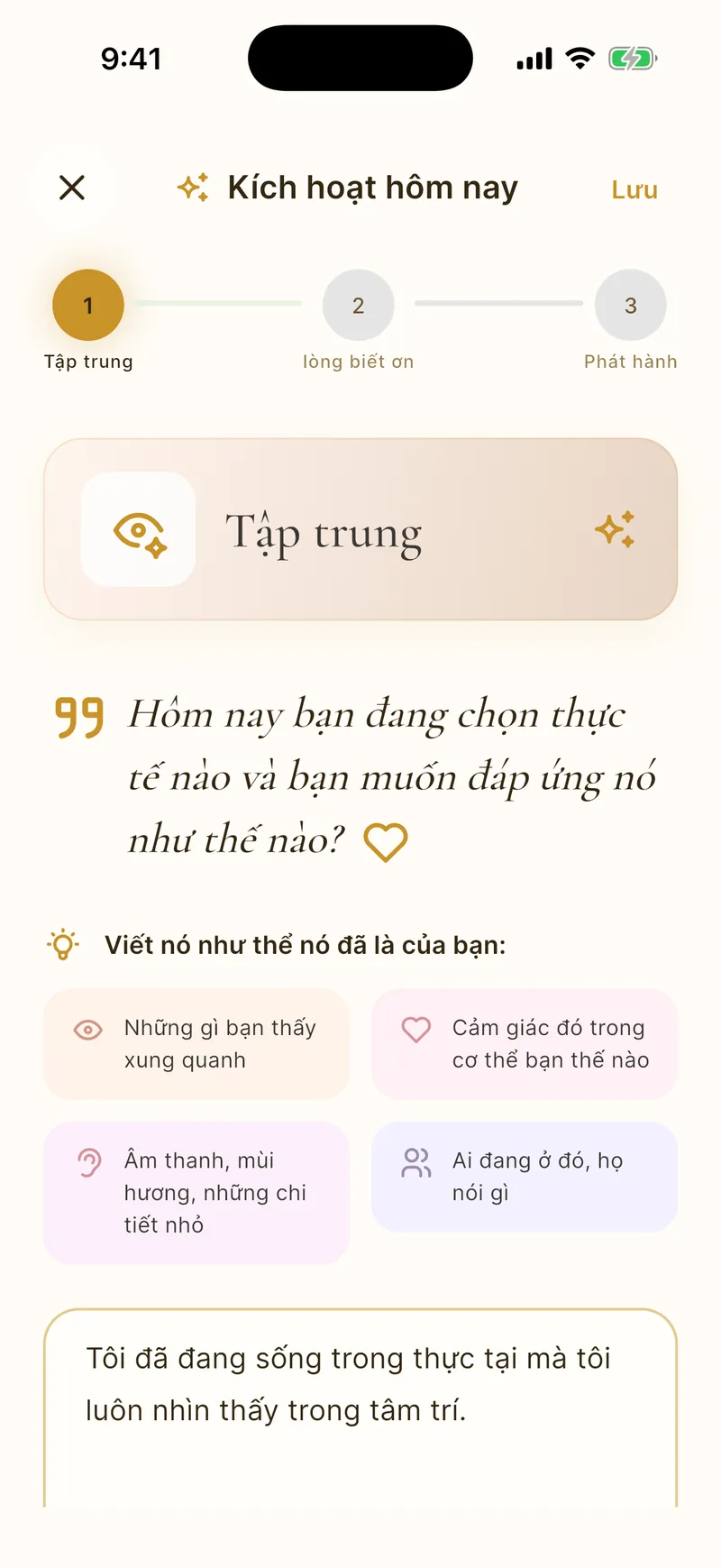 Nhật ký hiện thực hóa ba bước